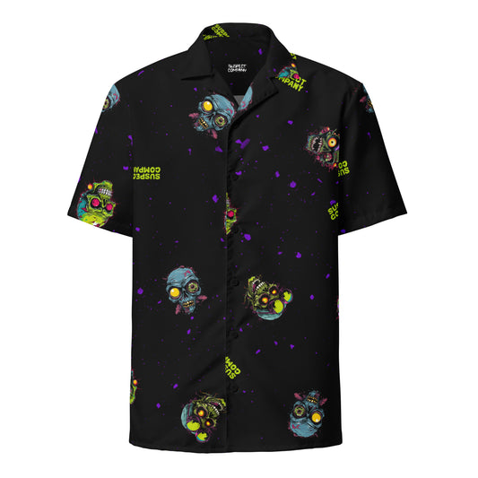Zombie Head button-up shirt