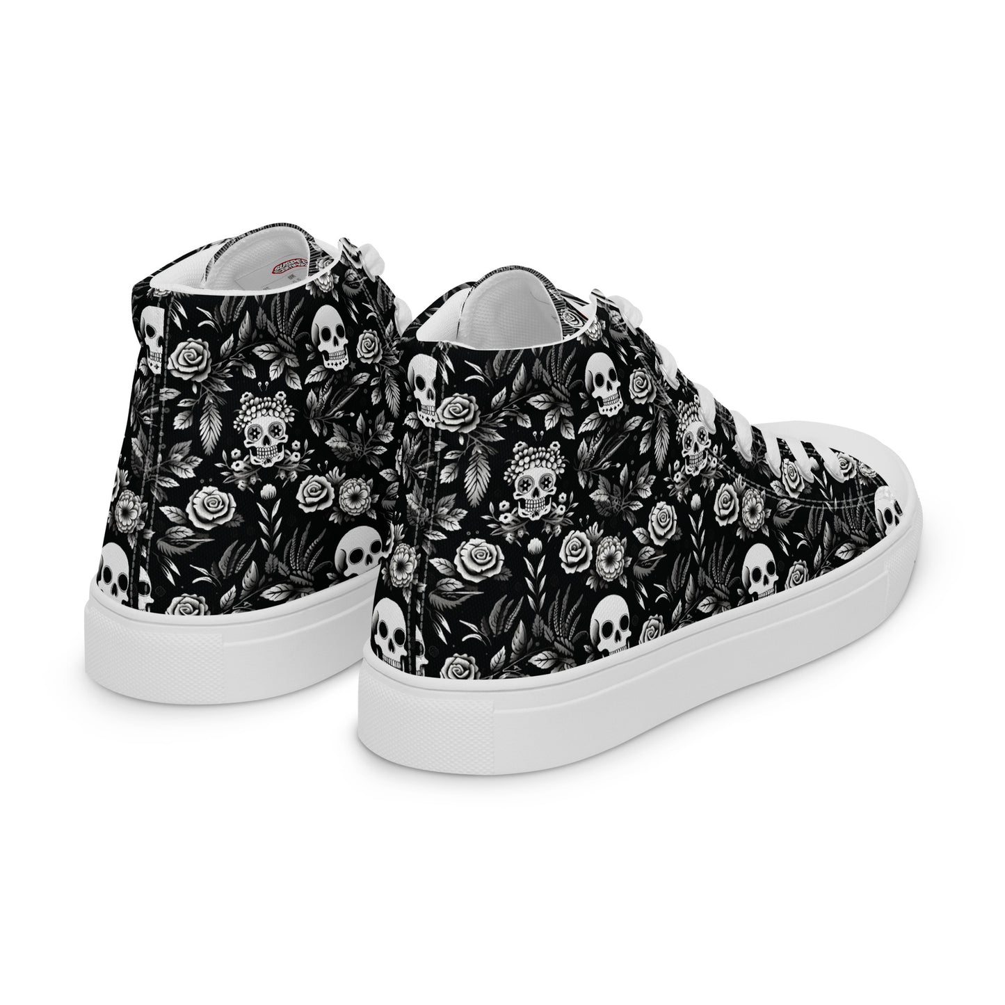 Men’s rose & skull high tops