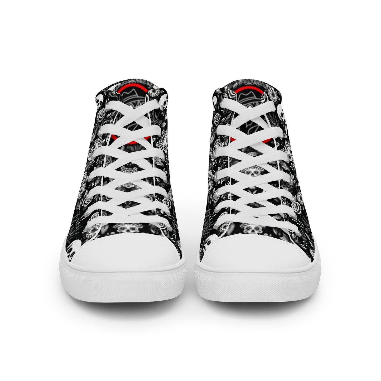 Women’s rose & skull high top